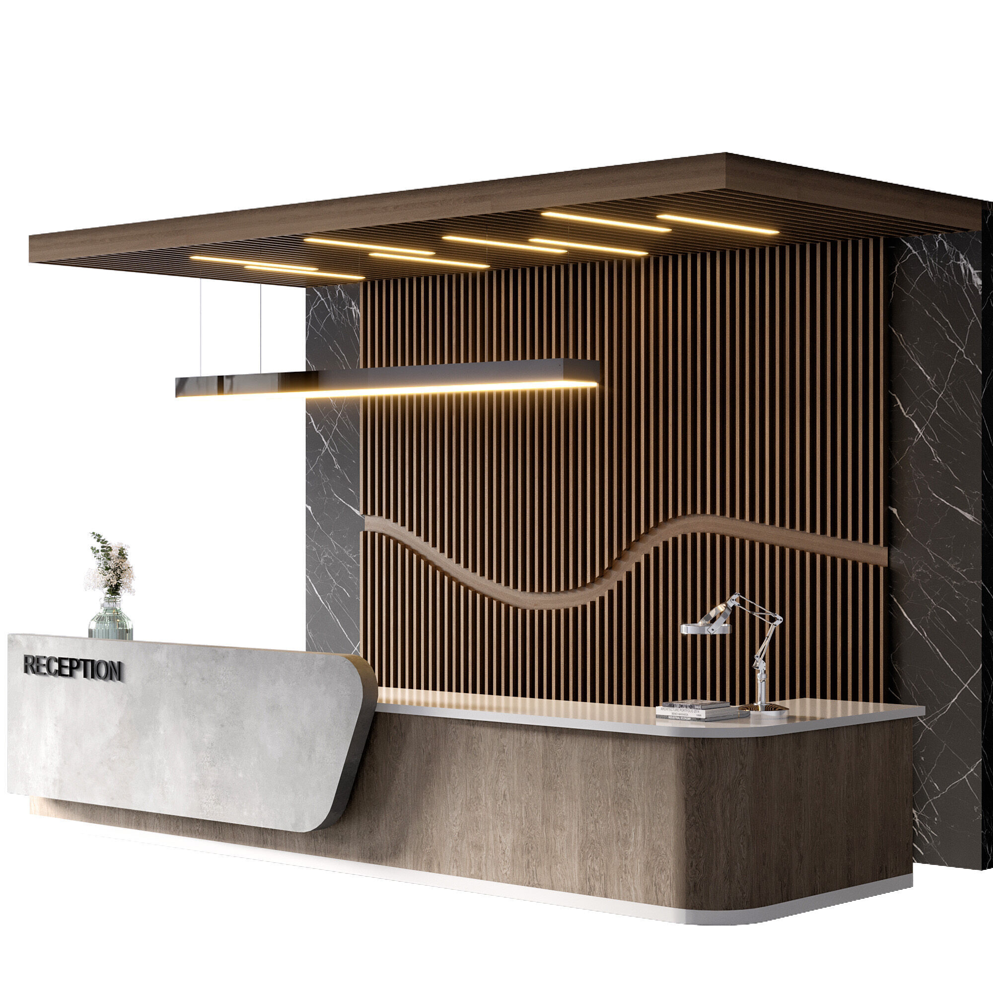 RECEPTION DESK NO3 A 3D model_7