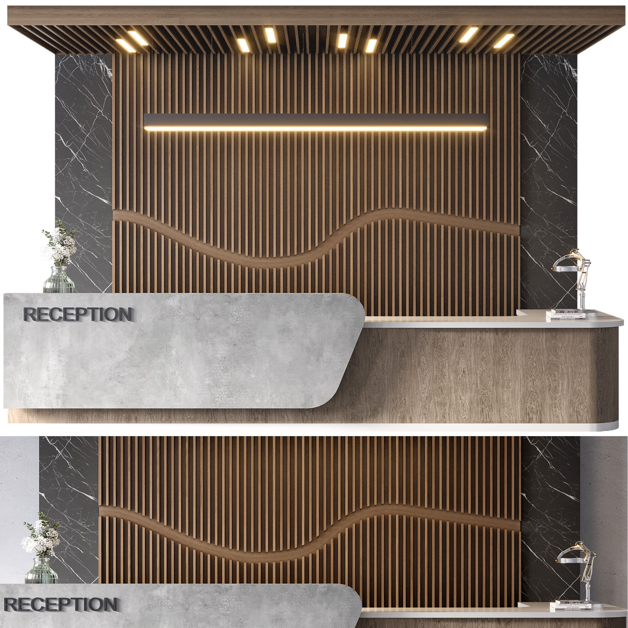 RECEPTION DESK NO3 A 3D model_2
