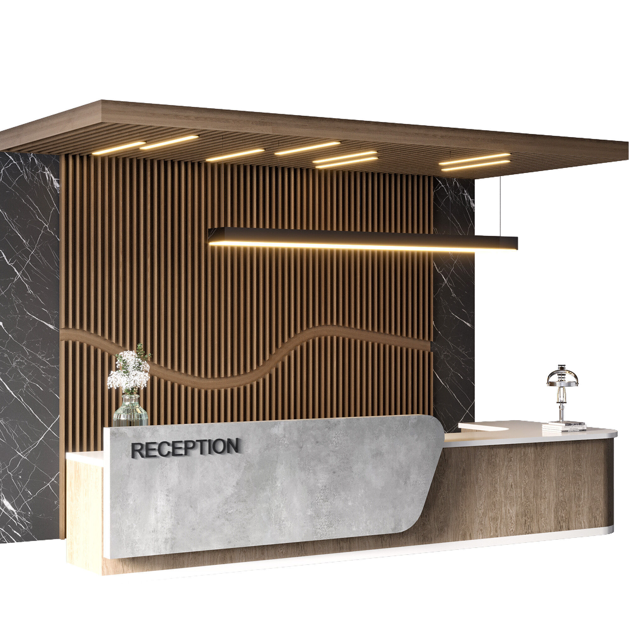 RECEPTION DESK NO3 A 3D model_4