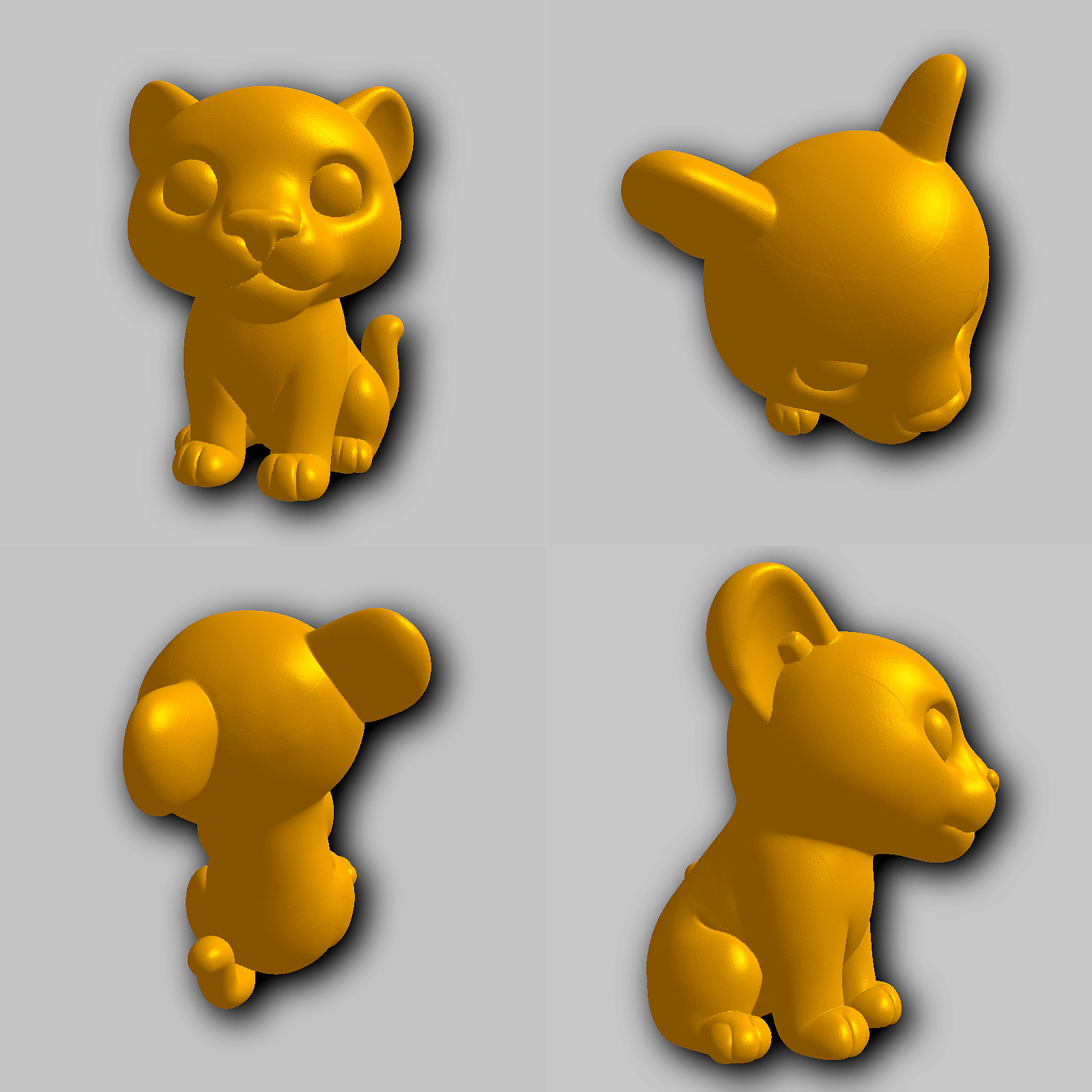 Panther - Kawaii Animals Collection 3D print model_1