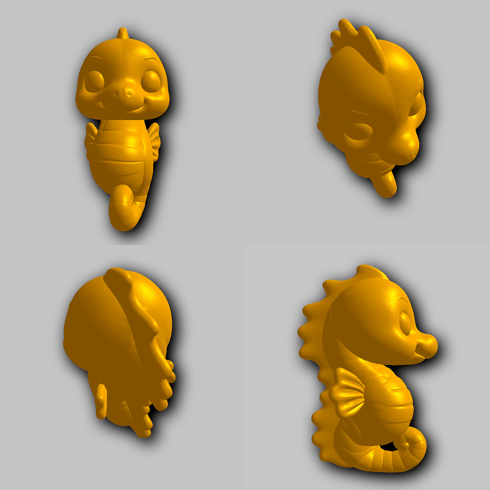 Seahorse - Kawaii Animals Collection 3D print model_1