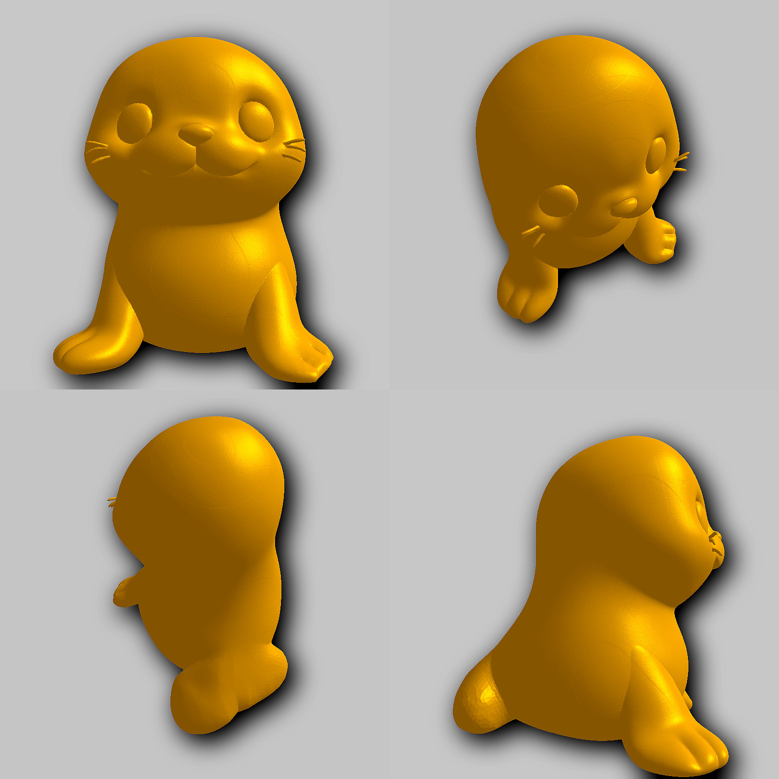 Seal - Kawaii Animals Collection 3D print model_1