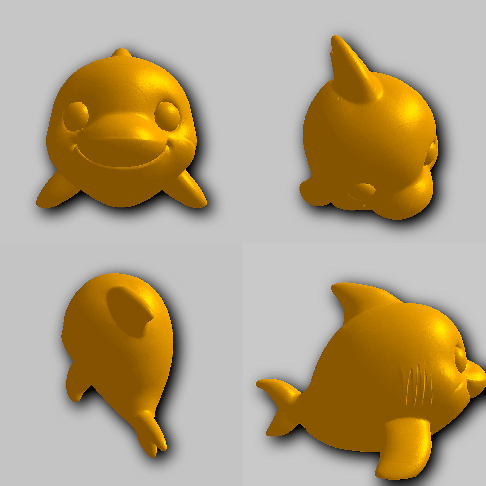 Shark 3D print model_1