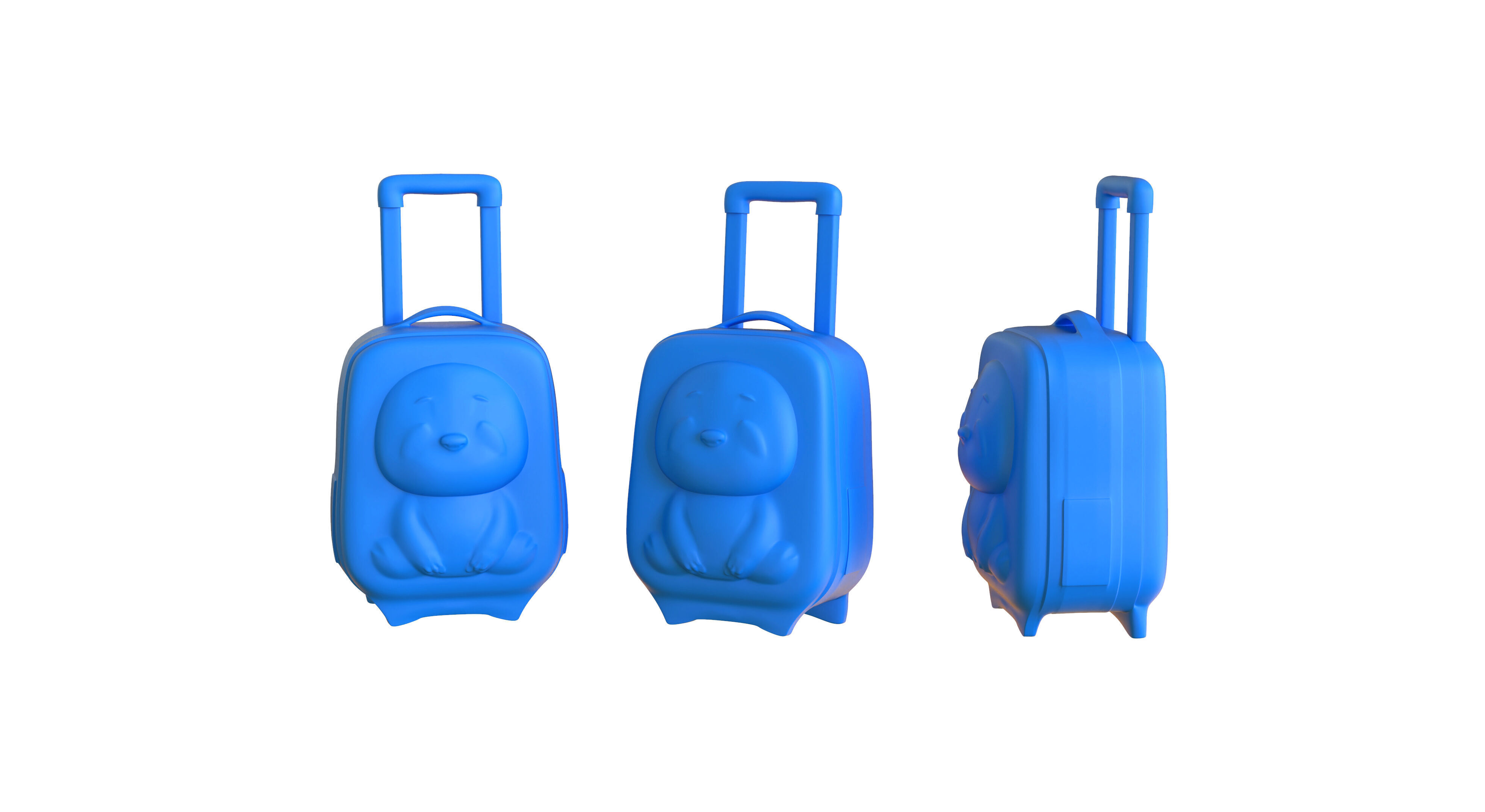 Low Poly - Suitcase Sloth Low-poly 3D model_10