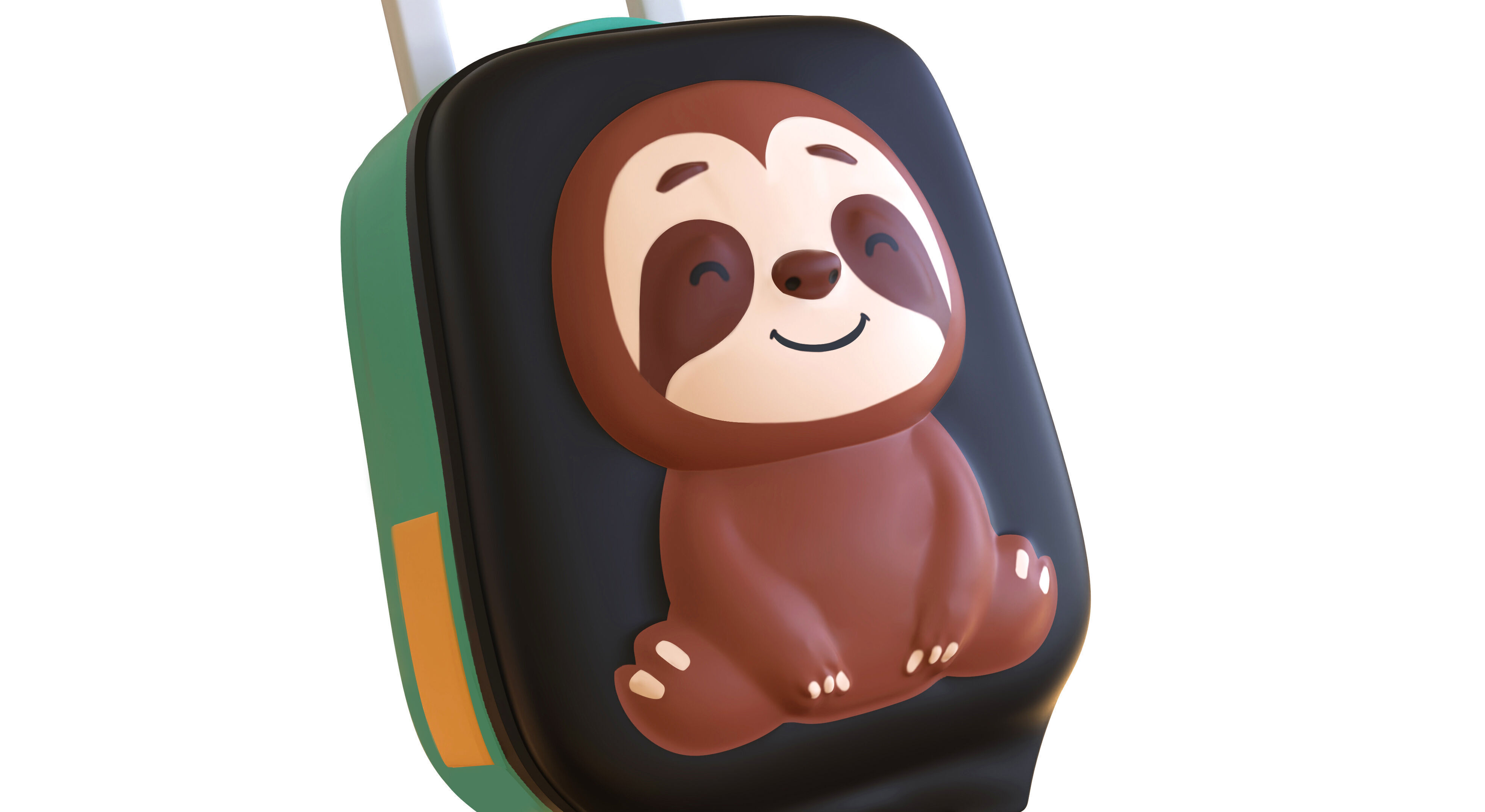 Low Poly - Suitcase Sloth Low-poly 3D model_6