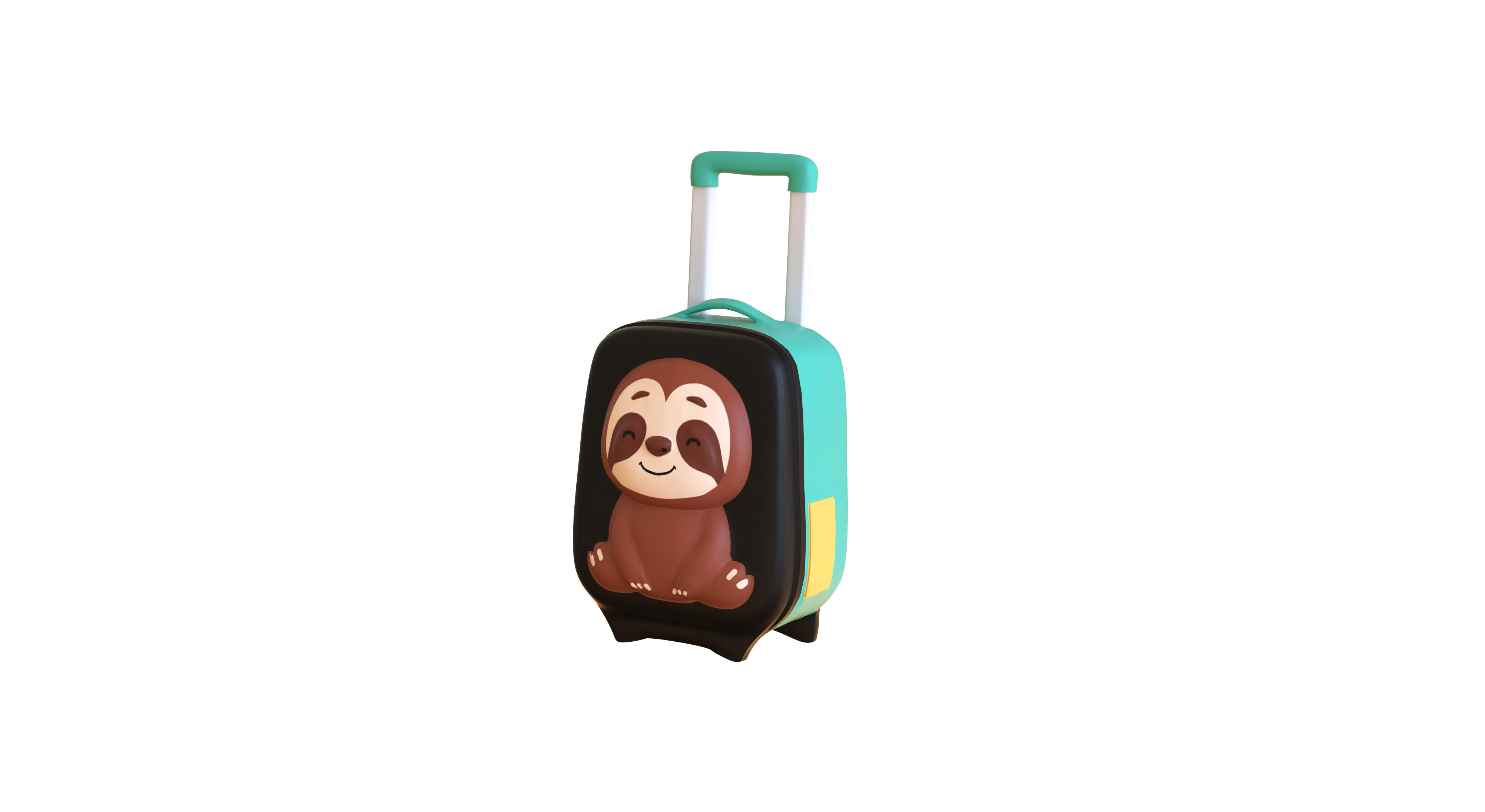 Low Poly - Suitcase Sloth Low-poly 3D model_8