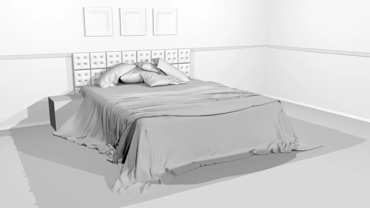 Bedroom - Set 01 3D model_0