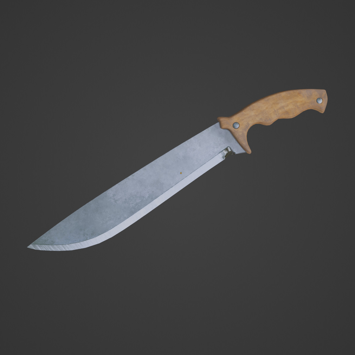 Machete Knife 04 Low-poly 3D model_6