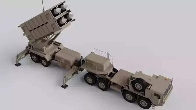 MIM-104 Patriot Air Defense System Military Vehicle