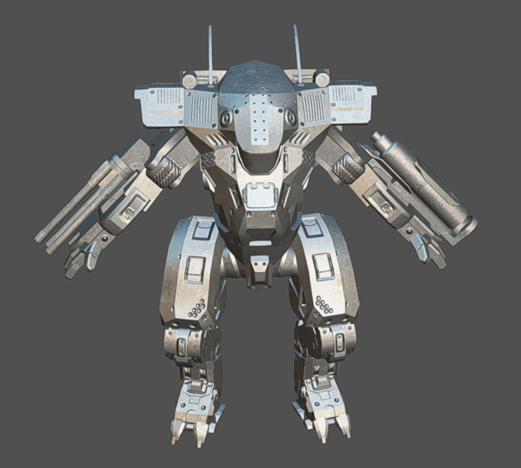 Mech 11 - Read Description Low-poly 3D model_12