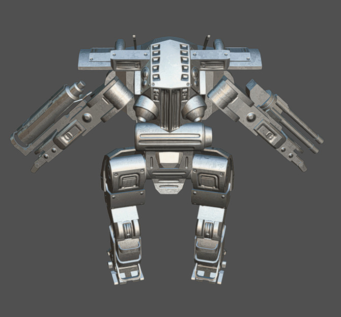 Mech 11 - Read Description Low-poly 3D model_13