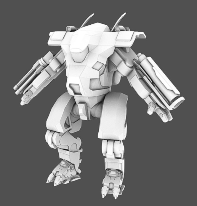 Mech 11 - Read Description Low-poly 3D model_10
