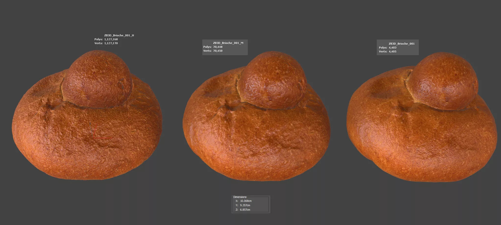 Brioche 3D model_5