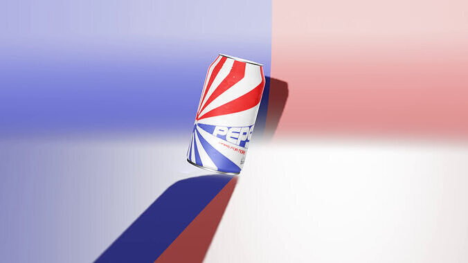 Unique pepsi soda can Free low-poly 3D model