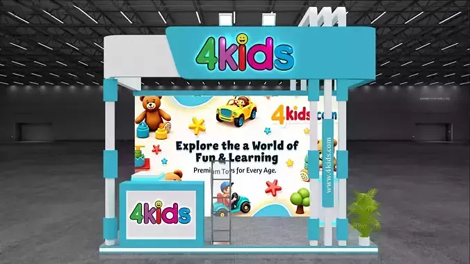 4Kids 12 sqm exhibition stand design