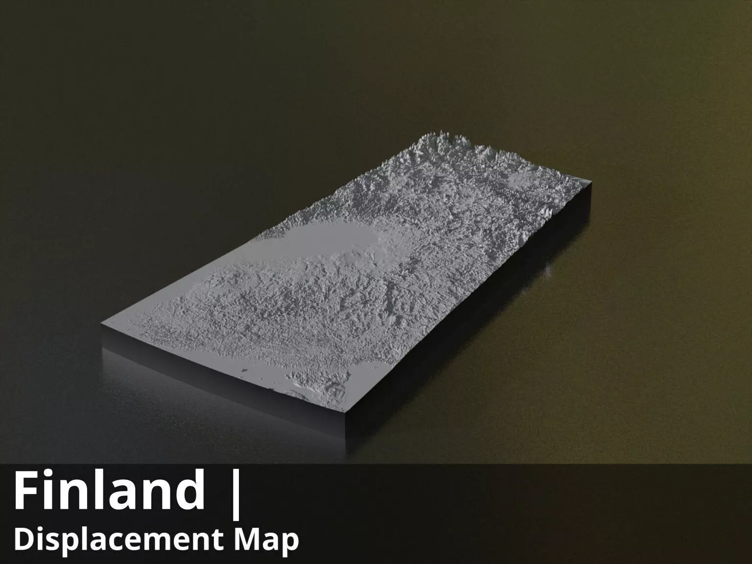Finland FBX 3D printable mesh and Displacement 9k Maps Texture_0