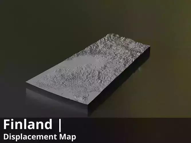 Finland FBX 3D printable mesh and Displacement 9k Maps