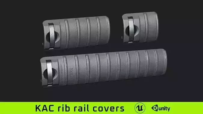 KAC rib rail covers  Low-poly 3D model