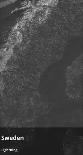 Sweden Satellite Night and OldStyle and Lightning 10k  Maps Texture