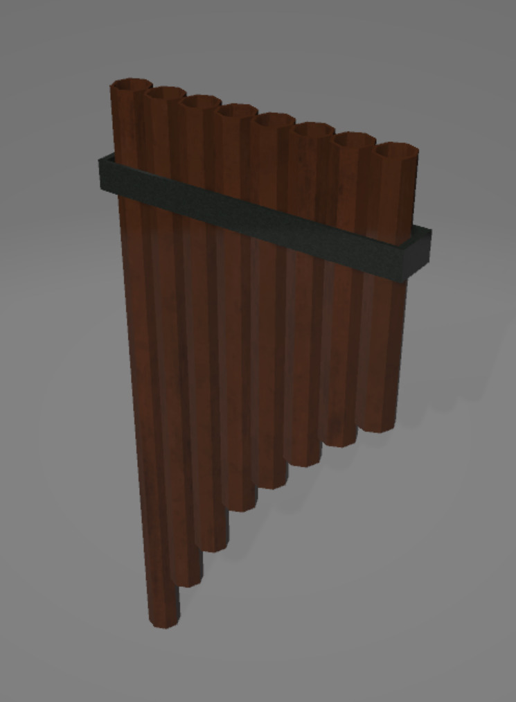 Wind Instruments Low-Poly Low-poly 3D model_7