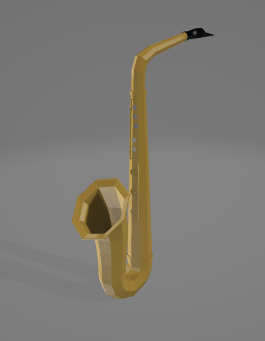 Wind Instruments Low-Poly Low-poly 3D model_12