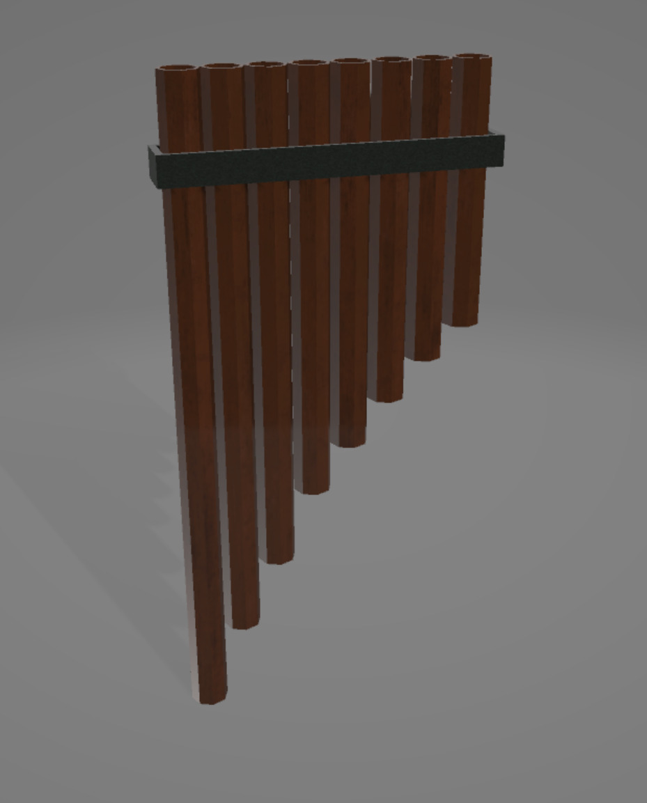 Wind Instruments Low-Poly Low-poly 3D model_8