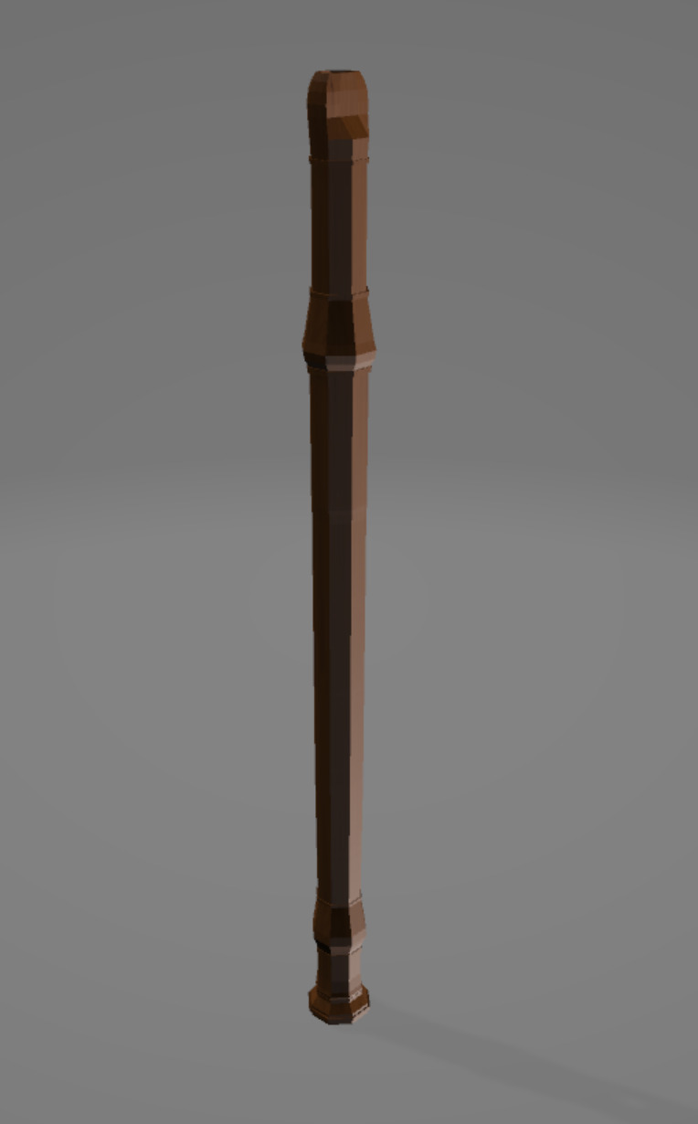 Wind Instruments Low-Poly Low-poly 3D model_10