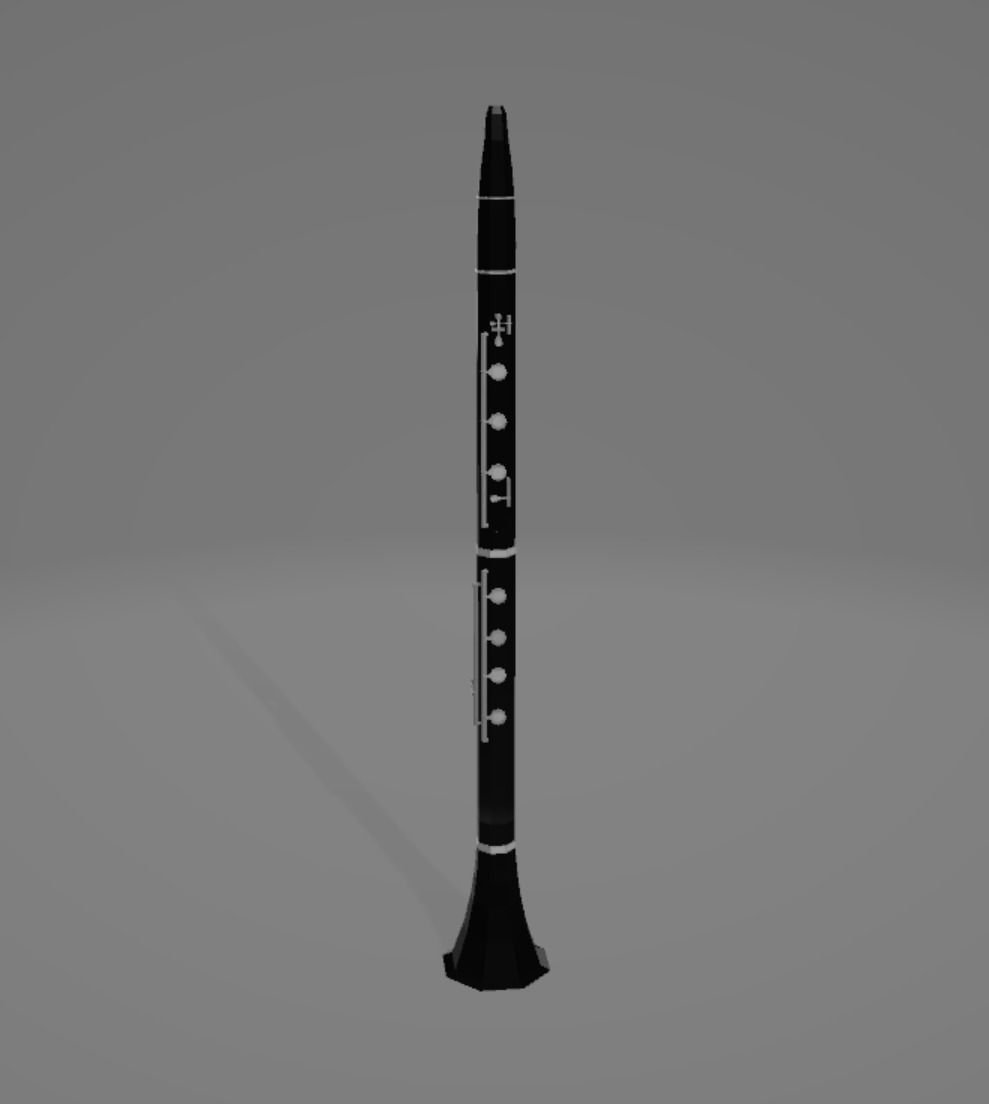 Wind Instruments Low-Poly Low-poly 3D model_1