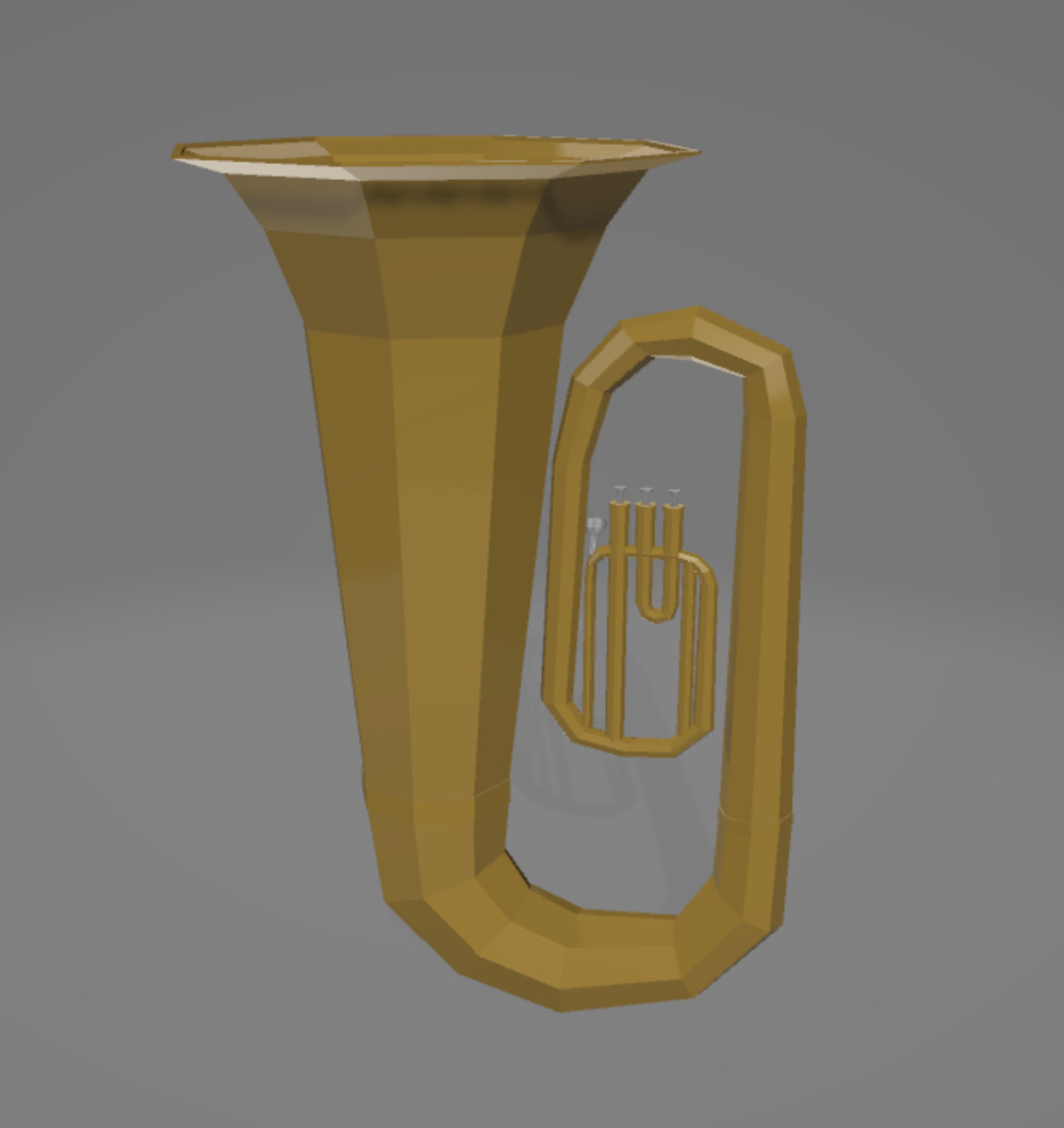 Wind Instruments Low-Poly Low-poly 3D model_17