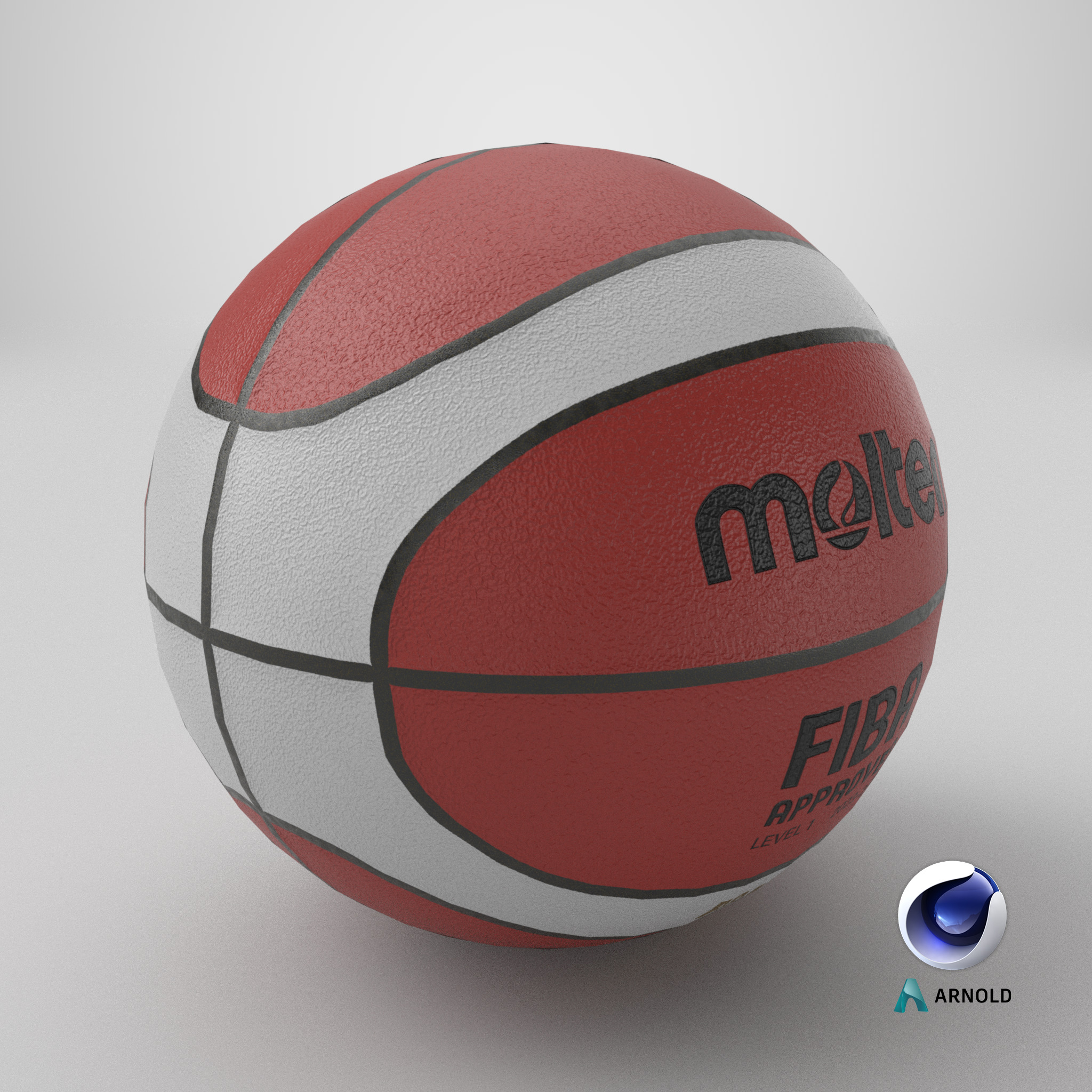 Basket ball Molten BG4500 Low Poly  Low-poly 3D model_7
