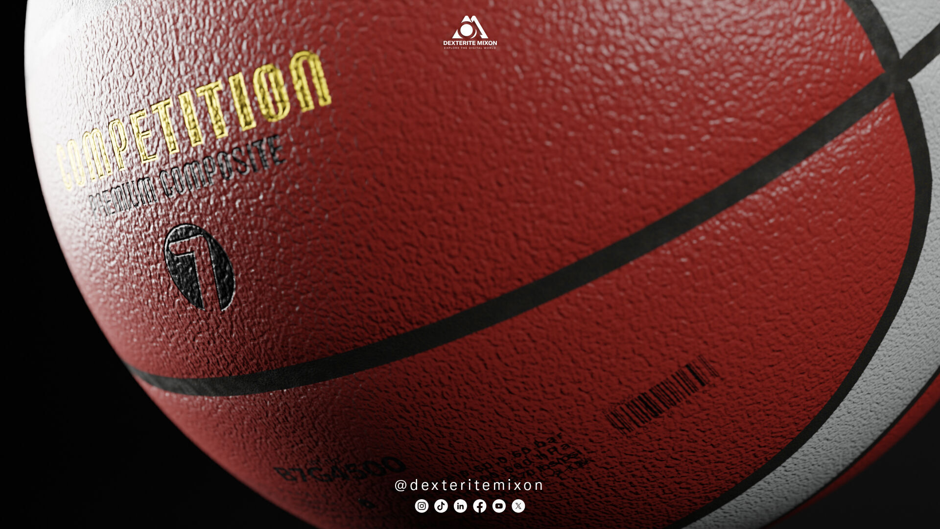 Basket ball Molten BG4500 Low Poly  Low-poly 3D model_4