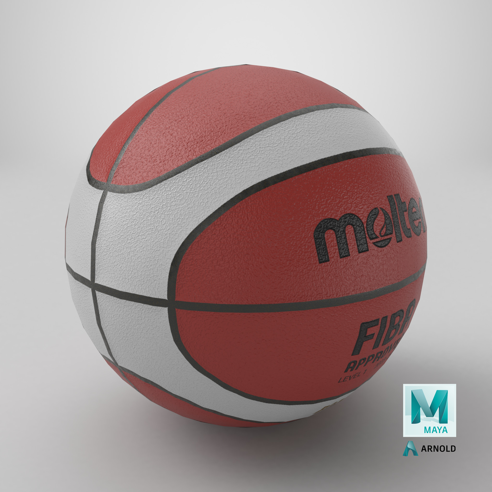 Basket ball Molten BG4500 Low Poly  Low-poly 3D model_10