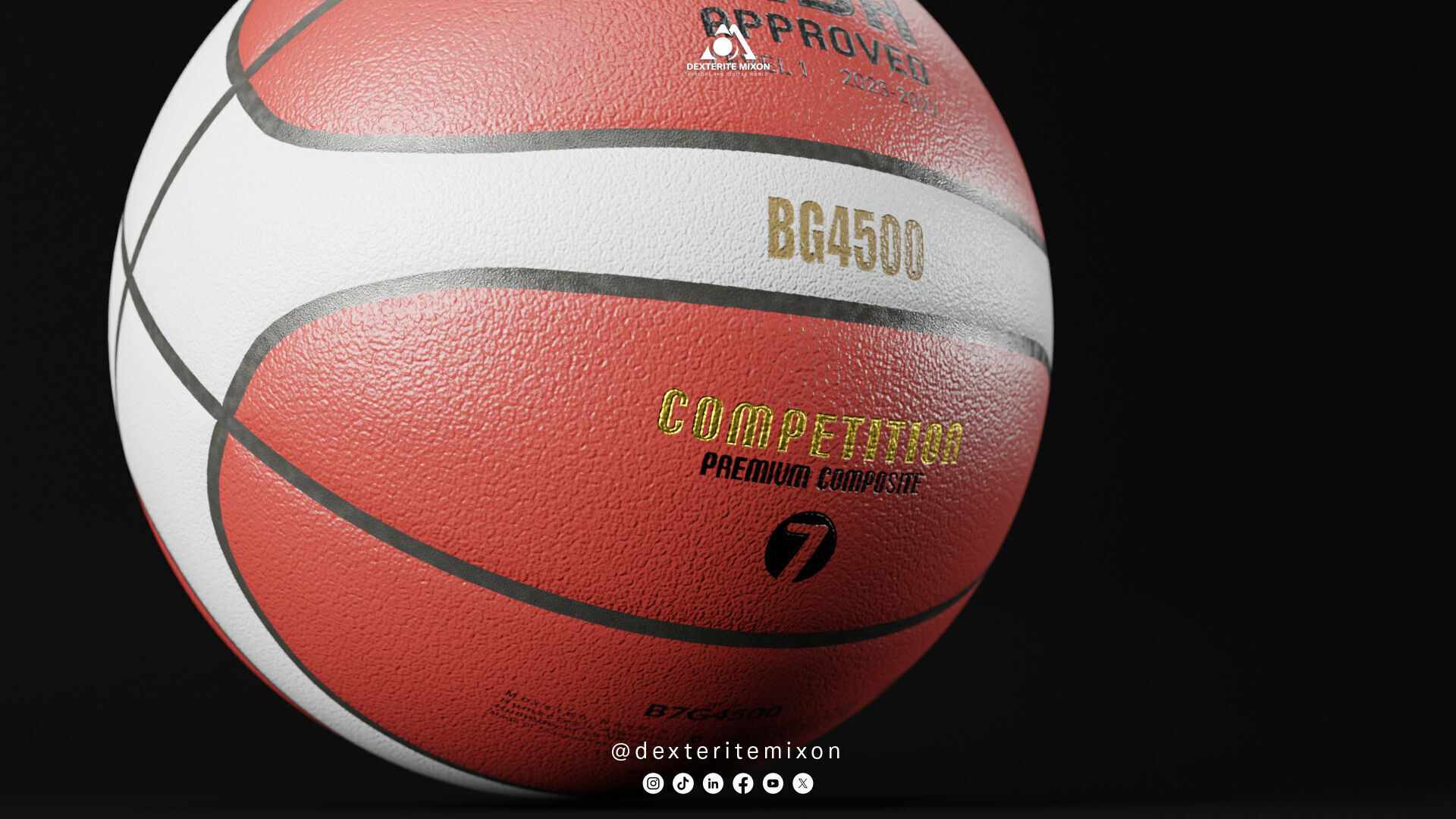Basket ball Molten BG4500 Low Poly  Low-poly 3D model_2