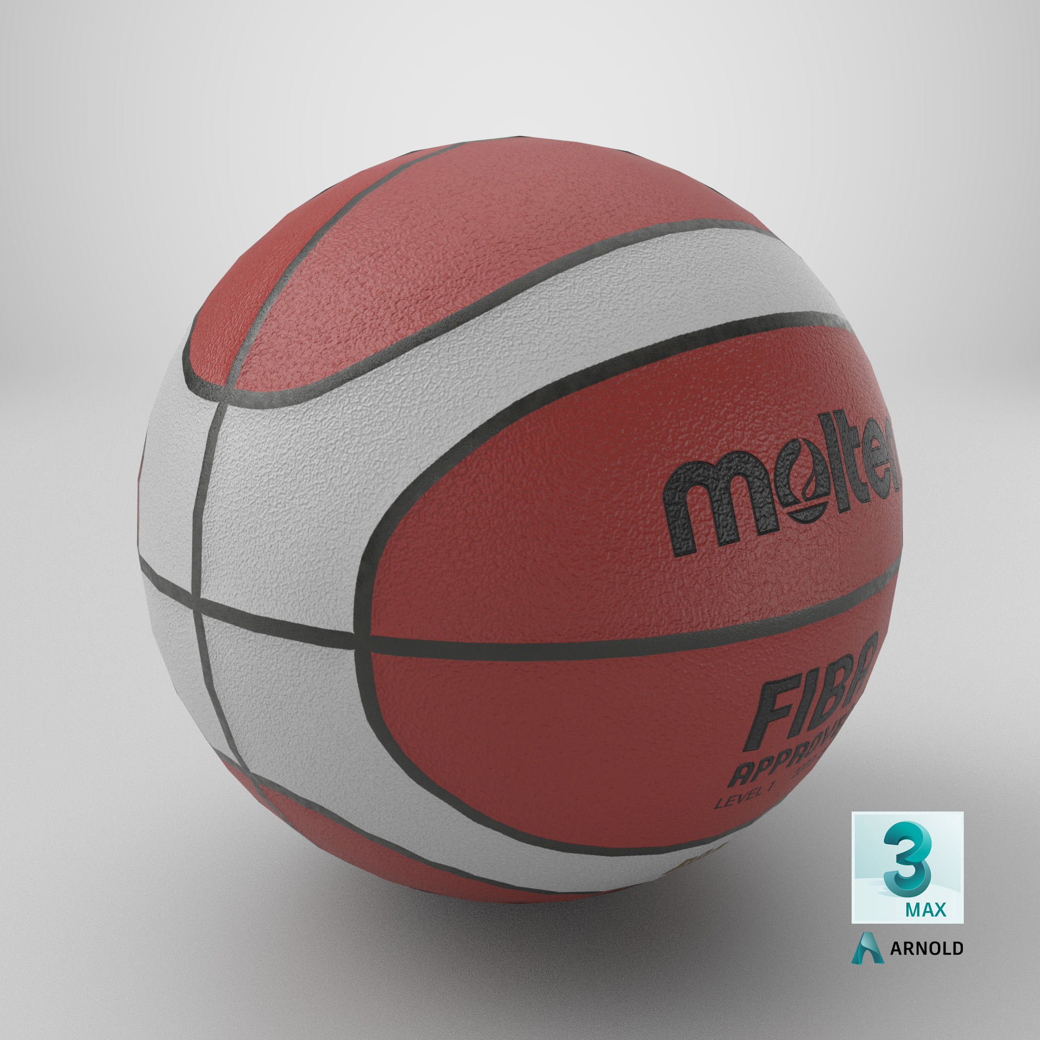 Basket ball Molten BG4500 Low Poly  Low-poly 3D model_8