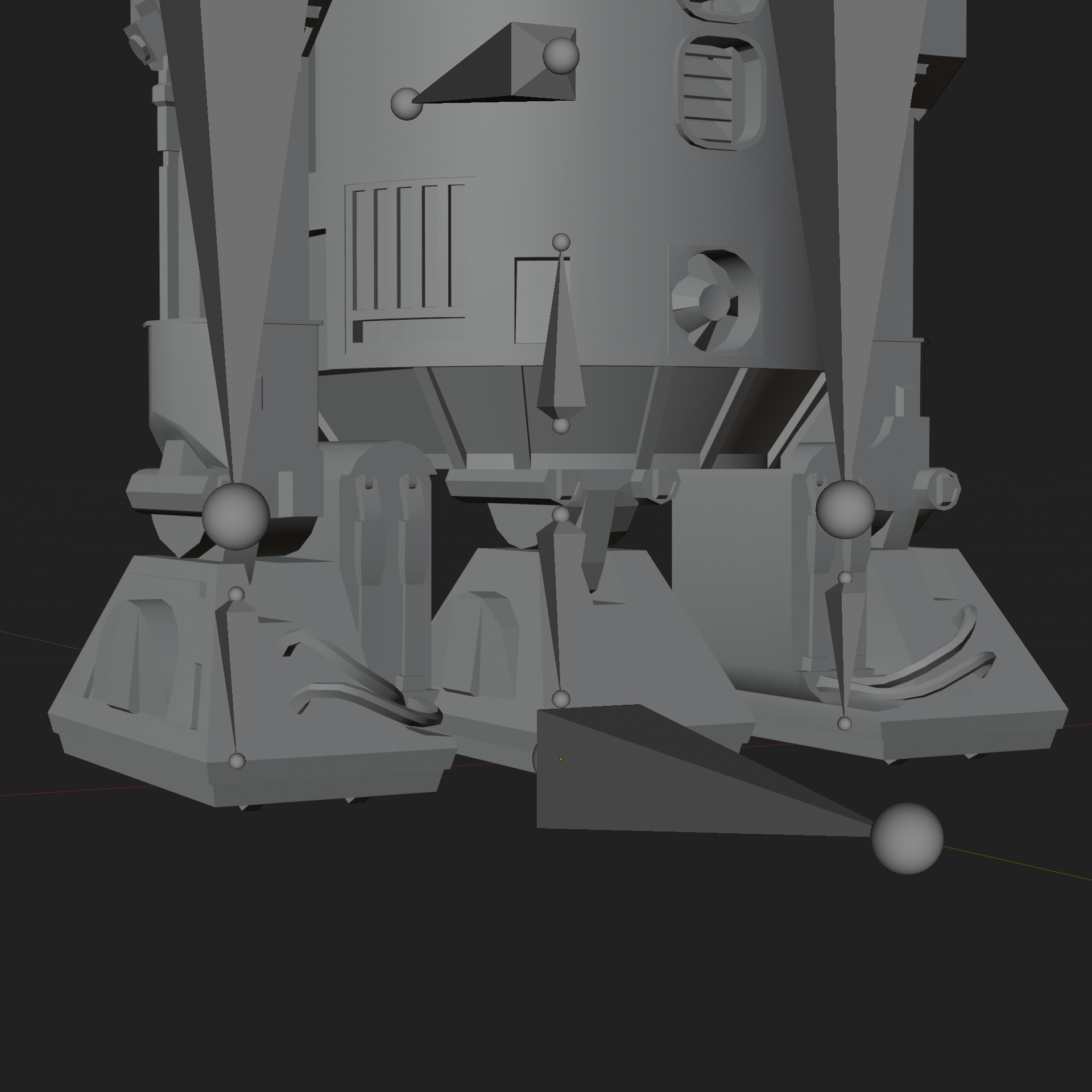 R2 D2 Star Wars 3D Model Rigged PBR Blender FBX OBJ Low-poly 3D model_11