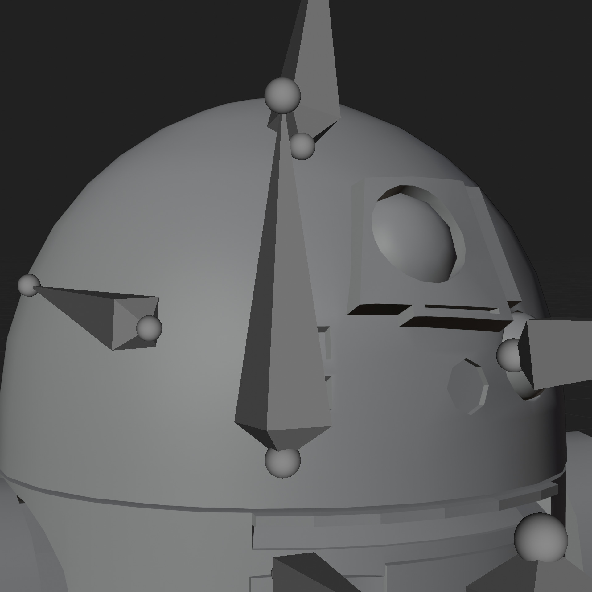 R2 D2 Star Wars 3D Model Rigged PBR Blender FBX OBJ Low-poly 3D model_9