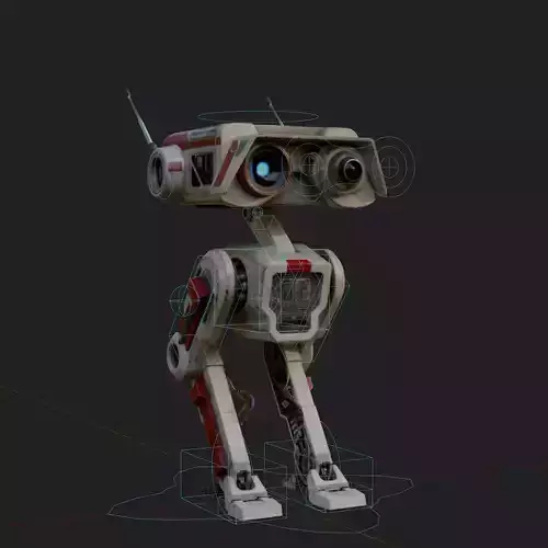 BD 1 Jedi Survivor 3D Model Rigged PBR Blender FBX OBJ Low-poly 3D model