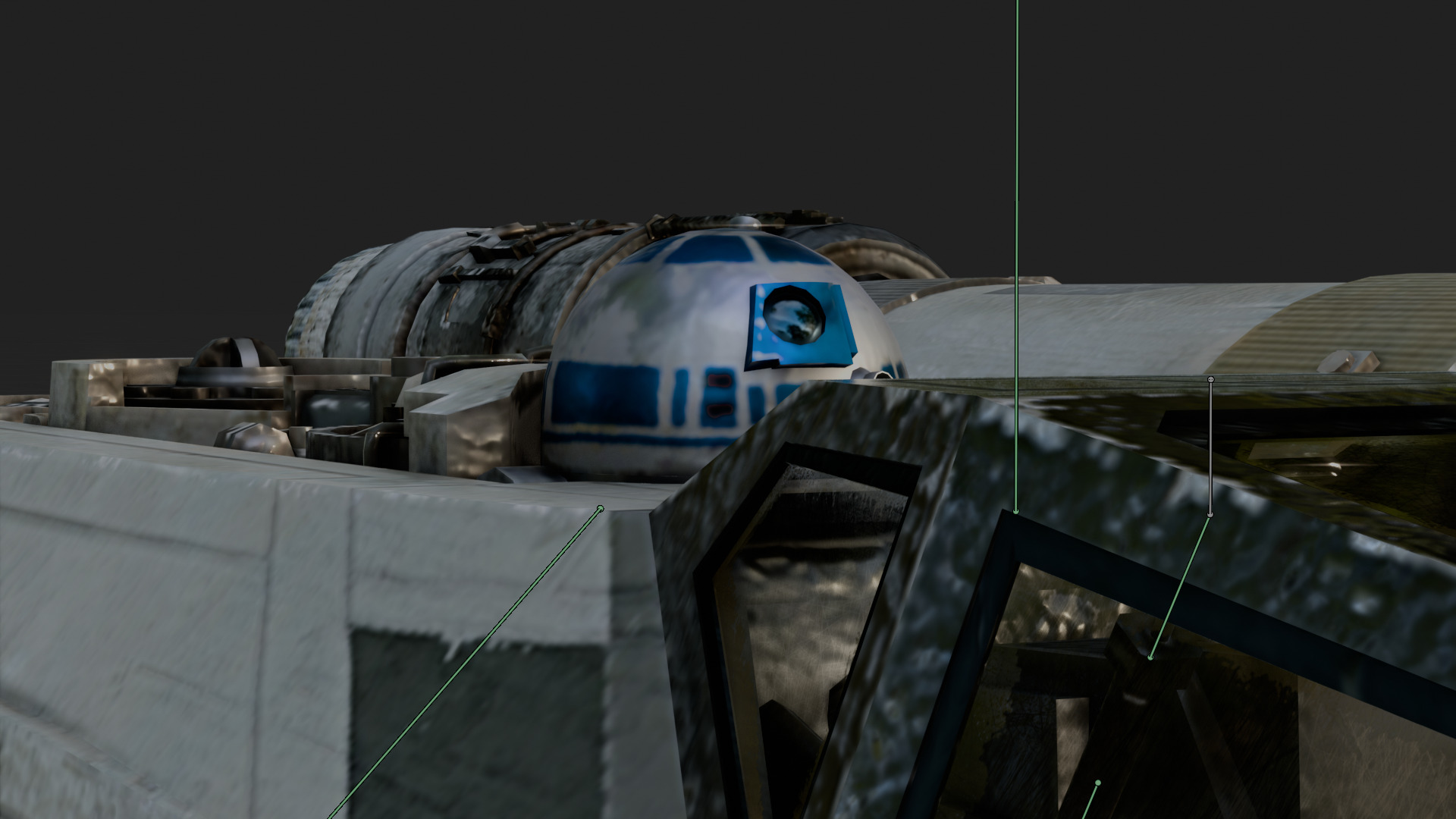 X Wing Starfighter 3D Model Star Wars PBR Blender FBX OBJ Low-poly 3D model_5