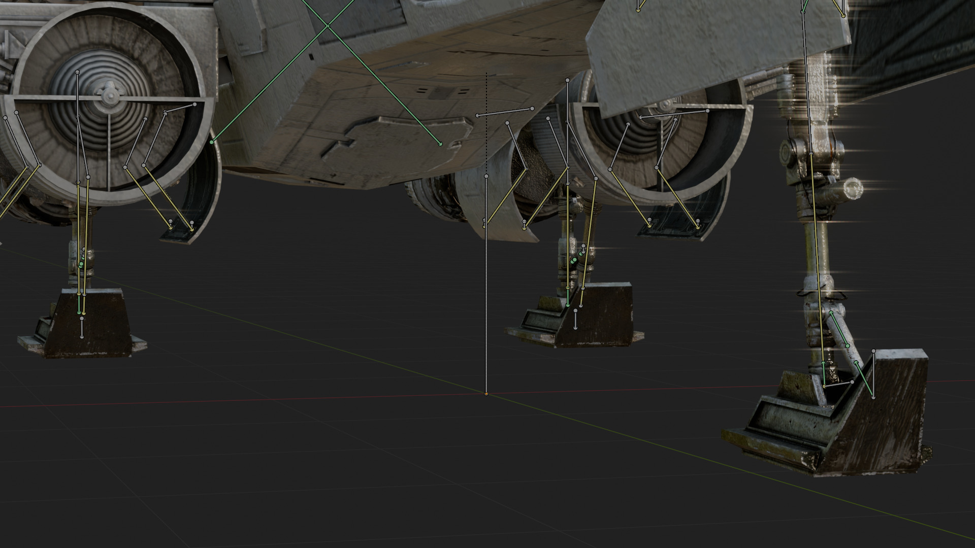 X Wing Starfighter 3D Model Star Wars PBR Blender FBX OBJ Low-poly 3D model_6