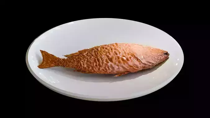 Asian food fried fish