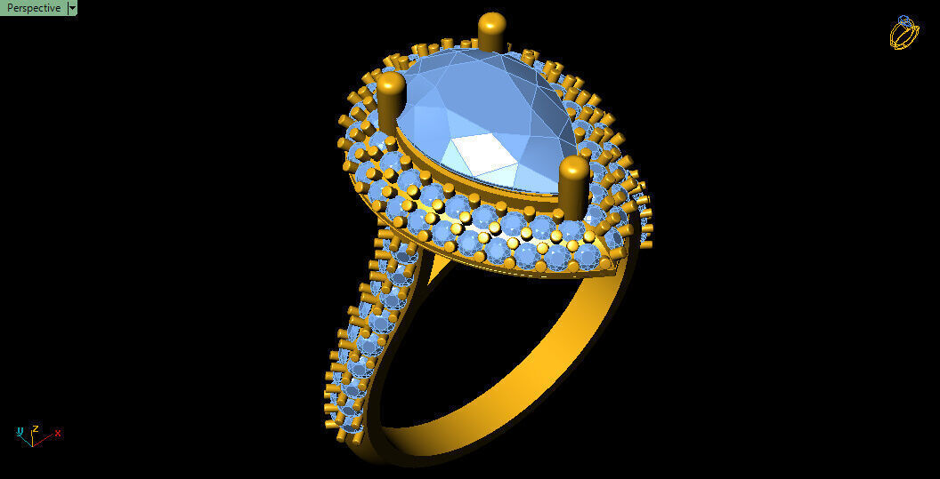 Decent Pear Ring  3D print model_3