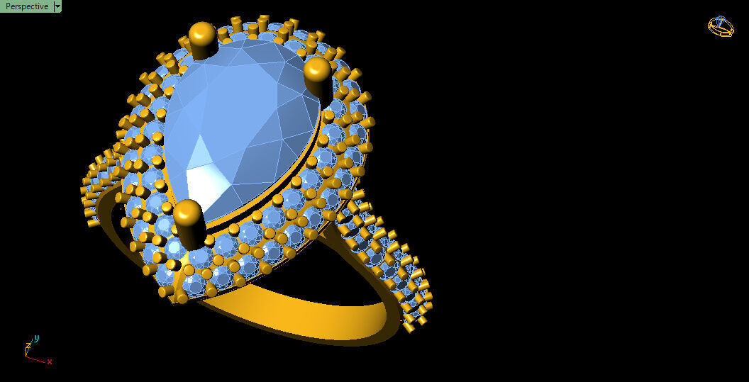 Decent Pear Ring  3D print model_2