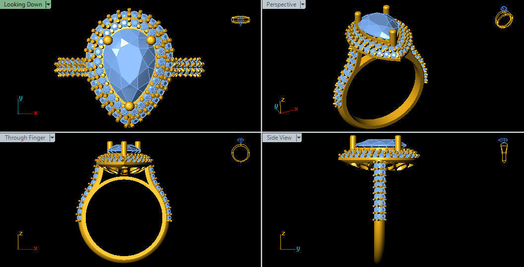 Decent Pear Ring  3D print model_4