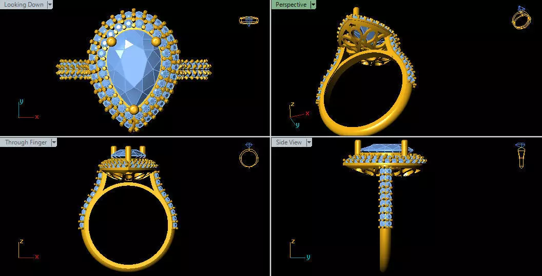 Decent Pear Ring  3D print model_0