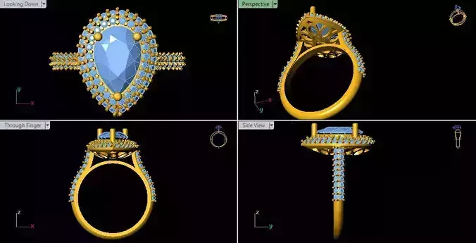 Decent Pear Ring  3D print model