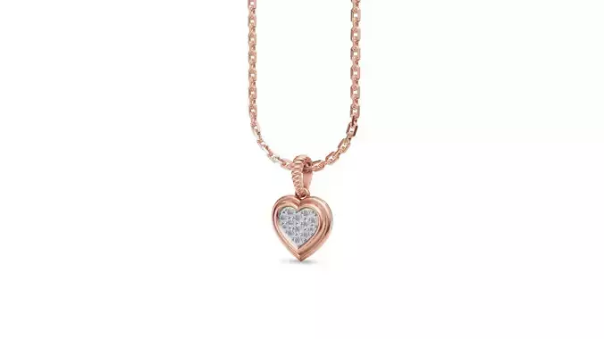 Heart Pendant with Diamond