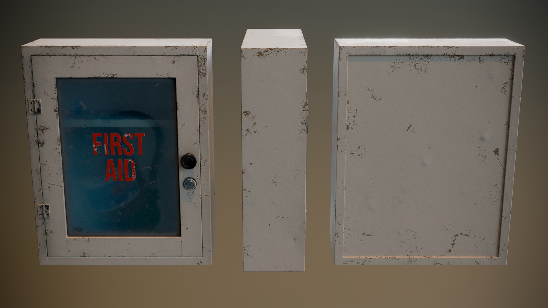 First Aid Cabinet Set 3D Model Collection_12
