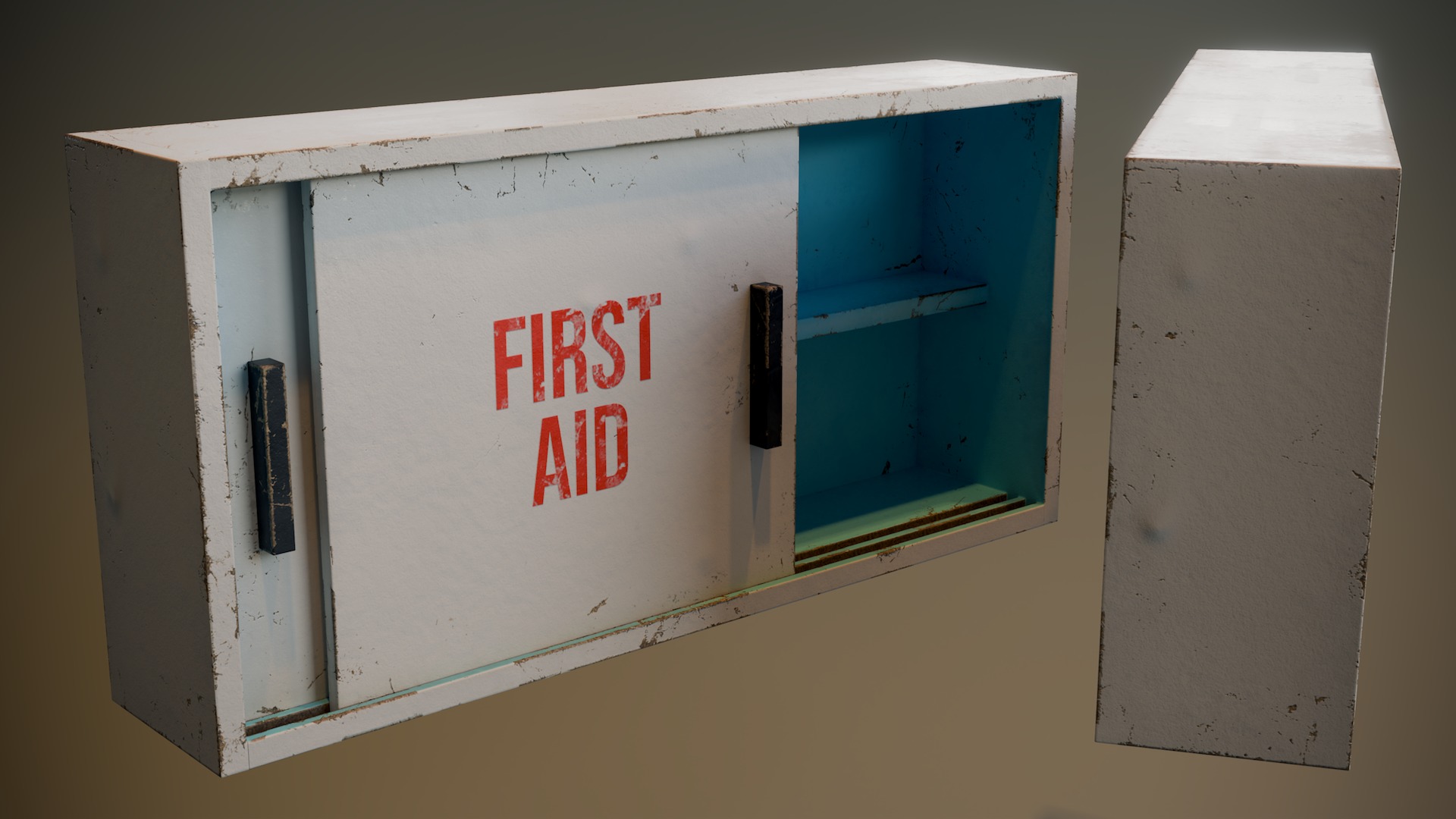 First Aid Cabinet Set 3D Model Collection_7