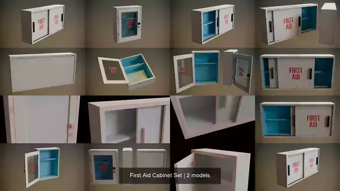 First Aid Cabinet Set