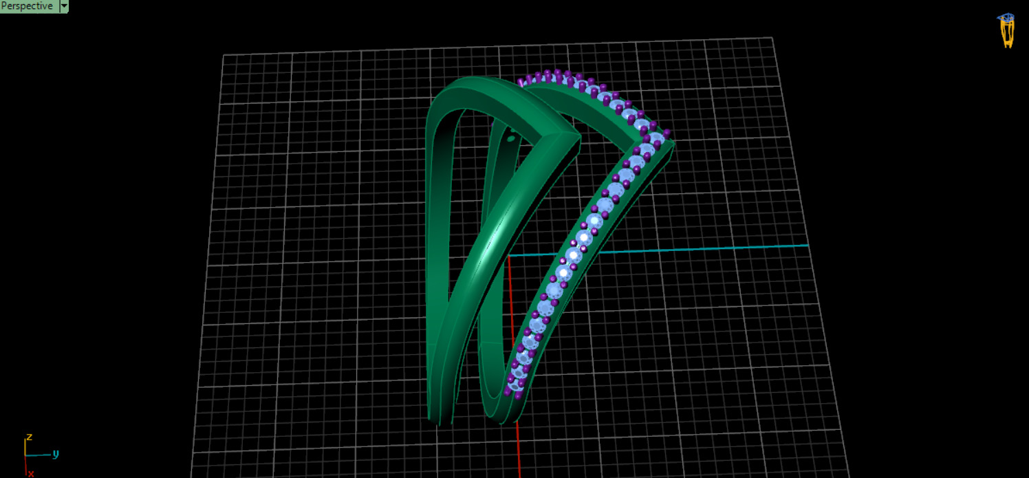 Modern Diamond Ring 3D print model_17